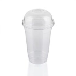 Kapaklı Şeffaf Pet Bardak